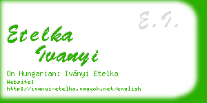 etelka ivanyi business card